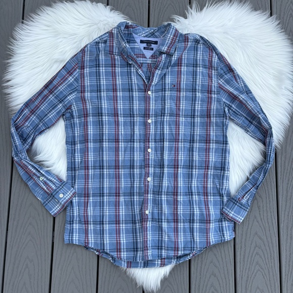 Tommy Hilfiger Other - Tommy Hilfiger Mens Button Down Plaid Top